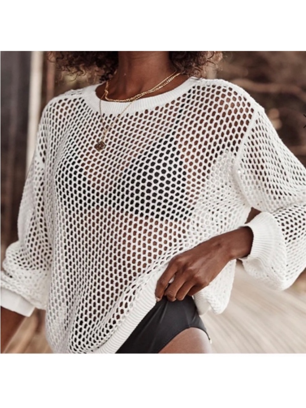 Summersalt fishnet cover up top